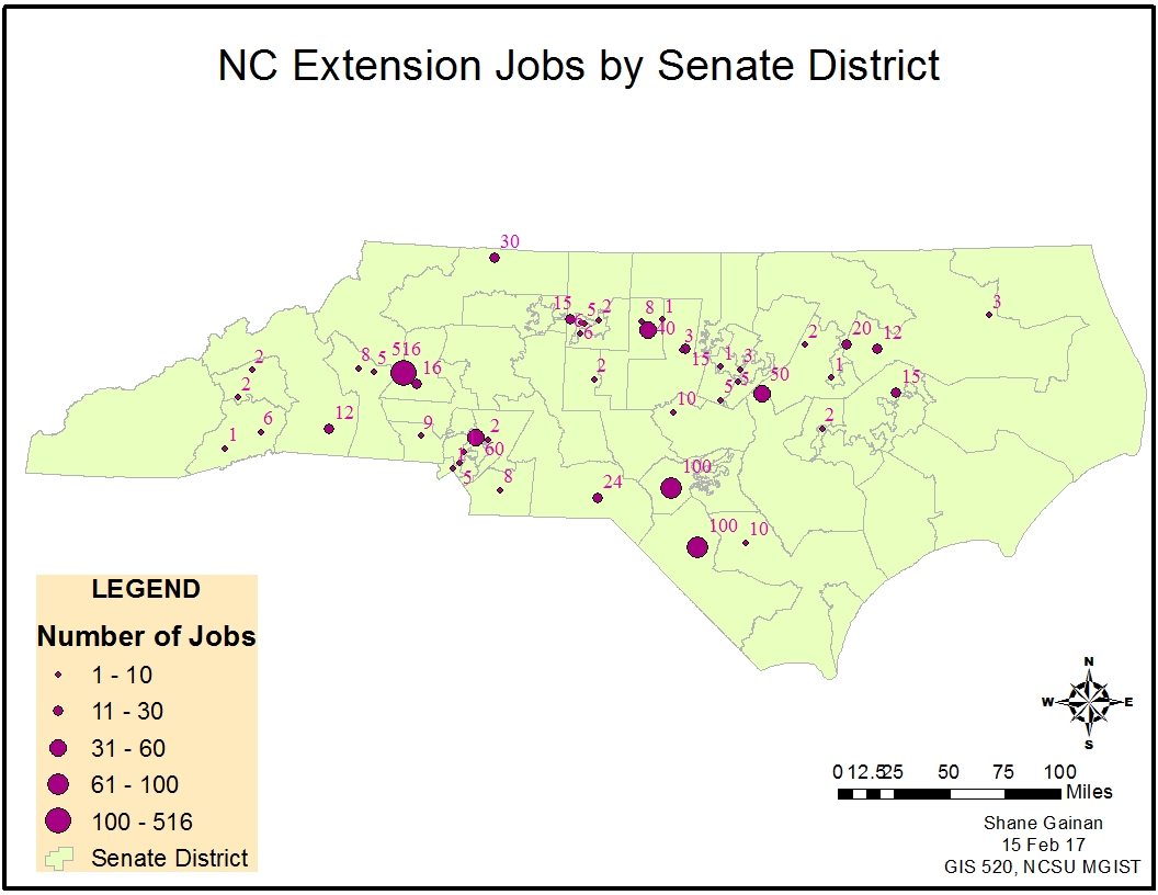 NC Extension Jobs by Senate District