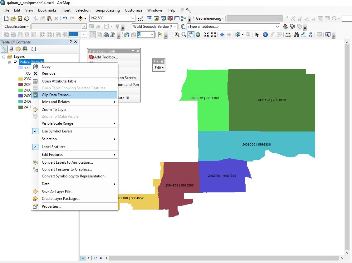Clip Data Frame addded as a custom Context Menu Item by layer